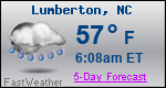 Weather Forecast for Lumberton, NC