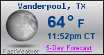 Weather Forecast for Vanderpool, TX