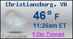 Weather Forecast for Christiansburg, VA