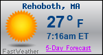 Weather Forecast for Rehoboth, MA