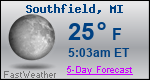 Weather Forecast for Southfield, MI