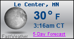Weather Forecast for Le Center, MN