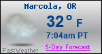 Weather Forecast for Marcola, OR