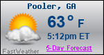 Weather Forecast for Pooler, GA