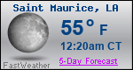 Weather Forecast for Saint Maurice, LA