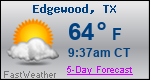 Weather Forecast for Edgewood, TX