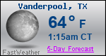 Weather Forecast for Vanderpool, TX