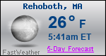 Weather Forecast for Rehoboth, MA