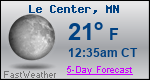 Weather Forecast for Le Center, MN