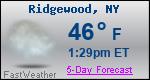 Weather Forecast for Ridgewood, NY
