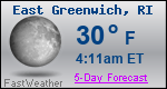 Weather Forecast for East Greenwich, RI