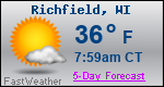 Weather Forecast for Richfield, WI
