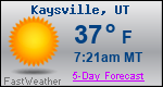 Weather Forecast for Kaysville, UT