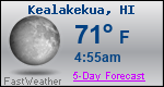 Weather Forecast for Kealakekua, HI