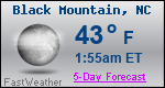 Weather Forecast for Black Mountain, NC