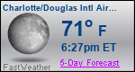 Weather Forecast for Charlotte/Douglas International Airport, NC