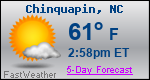 Weather Forecast for Chinquapin, NC