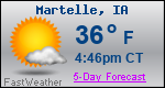 Weather Forecast for Martelle, IA