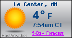 Weather Forecast for Le Center, MN