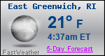 Weather Forecast for East Greenwich, RI