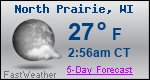 Weather Forecast for North Prairie, WI