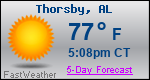 Weather Forecast for Thorsby, AL