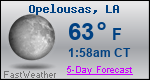 Weather Forecast for Opelousas, LA