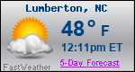 Weather Forecast for Lumberton, NC