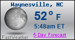 Weather Forecast for Waynesville, NC