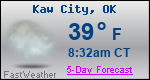 Weather Forecast for Kaw City, OK