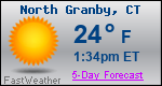 Weather Forecast for North Granby, CT