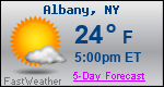 Weather Forecast for Albany, NY
