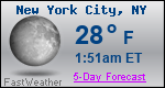 Weather Forecast for New York, NY