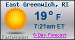 Weather Forecast for East Greenwich, RI