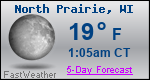 Weather Forecast for North Prairie, WI