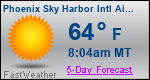 Weather Forecast for Phoenix Sky Harbor International Airport, AZ