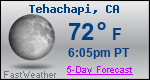 Weather Forecast for Tehachapi, CA