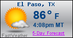 Weather Forecast for El Paso, TX