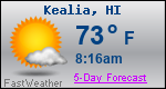Weather Forecast for KeÄlia, HI