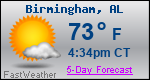 Weather Forecast for Birmingham, AL