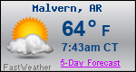 Weather Forecast for Malvern, AR