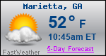 Weather Forecast for Marietta, GA