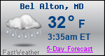 Weather Forecast for Bel Alton, MD
