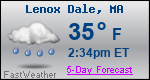 Weather Forecast for Lenox Dale, MA