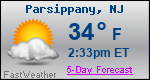 Weather Forecast for Parsippany, NJ
