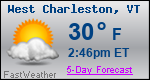 Weather Forecast for West Charleston, VT