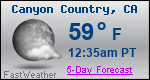 Weather Forecast for Canyon Country, CA