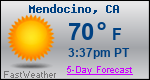 Weather Forecast for Mendocino, CA