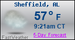 Weather Forecast for Sheffield, AL