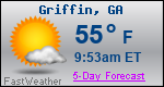 Weather Forecast for Griffin, GA